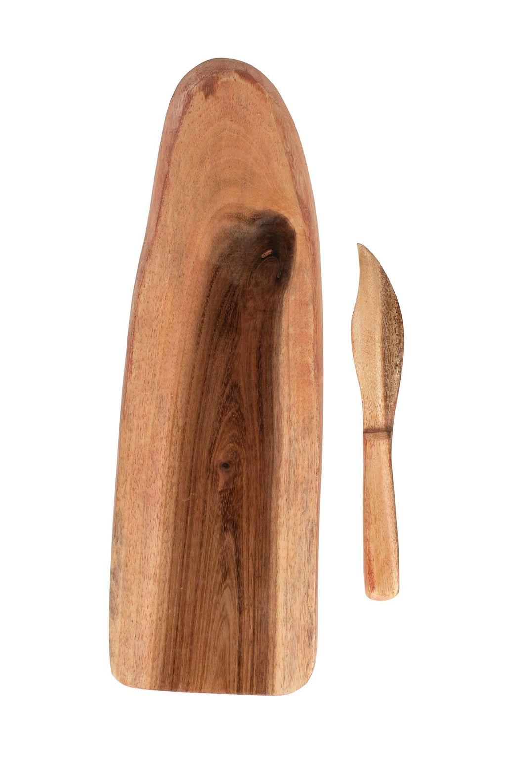 Wooden Serving Board & Knife Set | Natural Wood Sharing Board Set