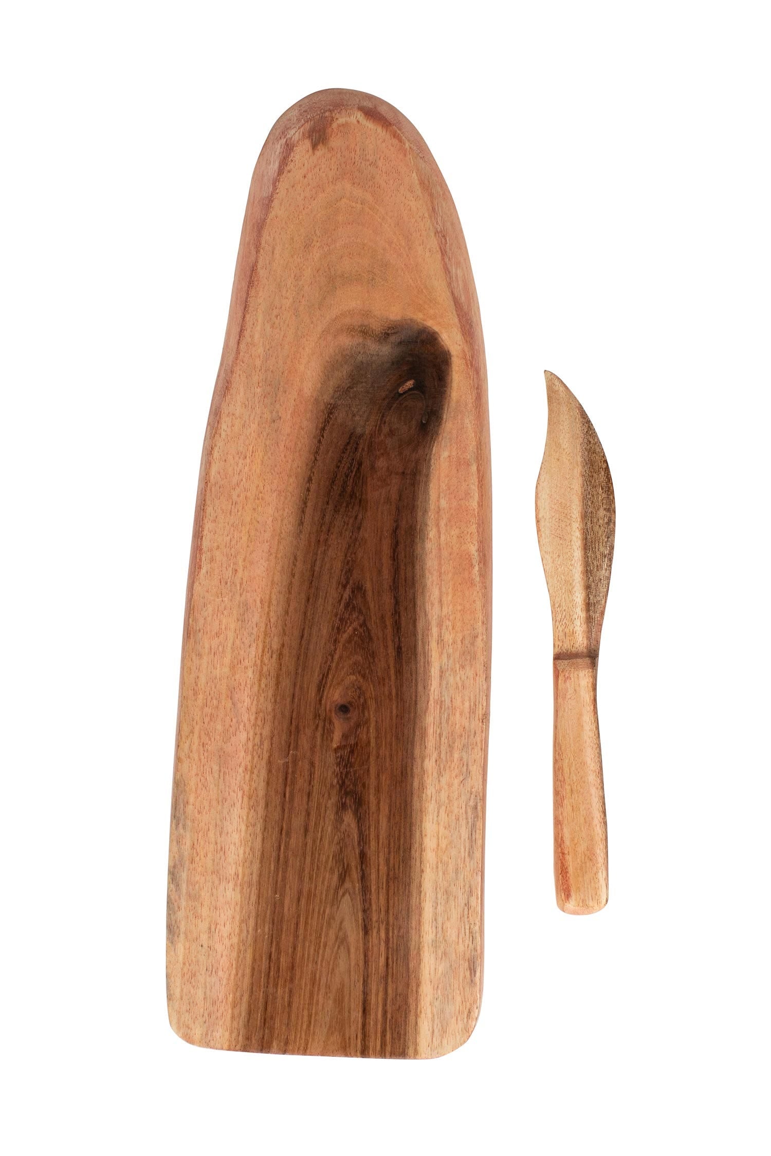 Wooden Serving Board & Knife Set | Natural Wood Sharing Board Set
