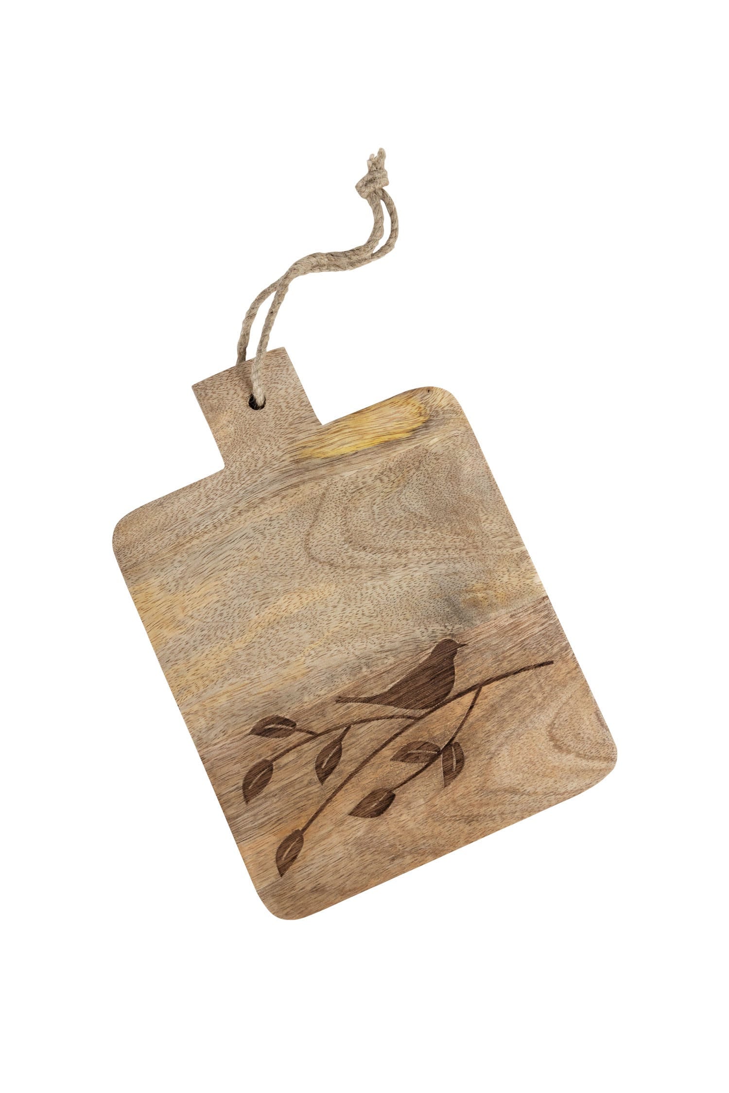 Bird & Branch Wooden Serving Board | Cutting and Serving Board | Decorative Kitchen Board