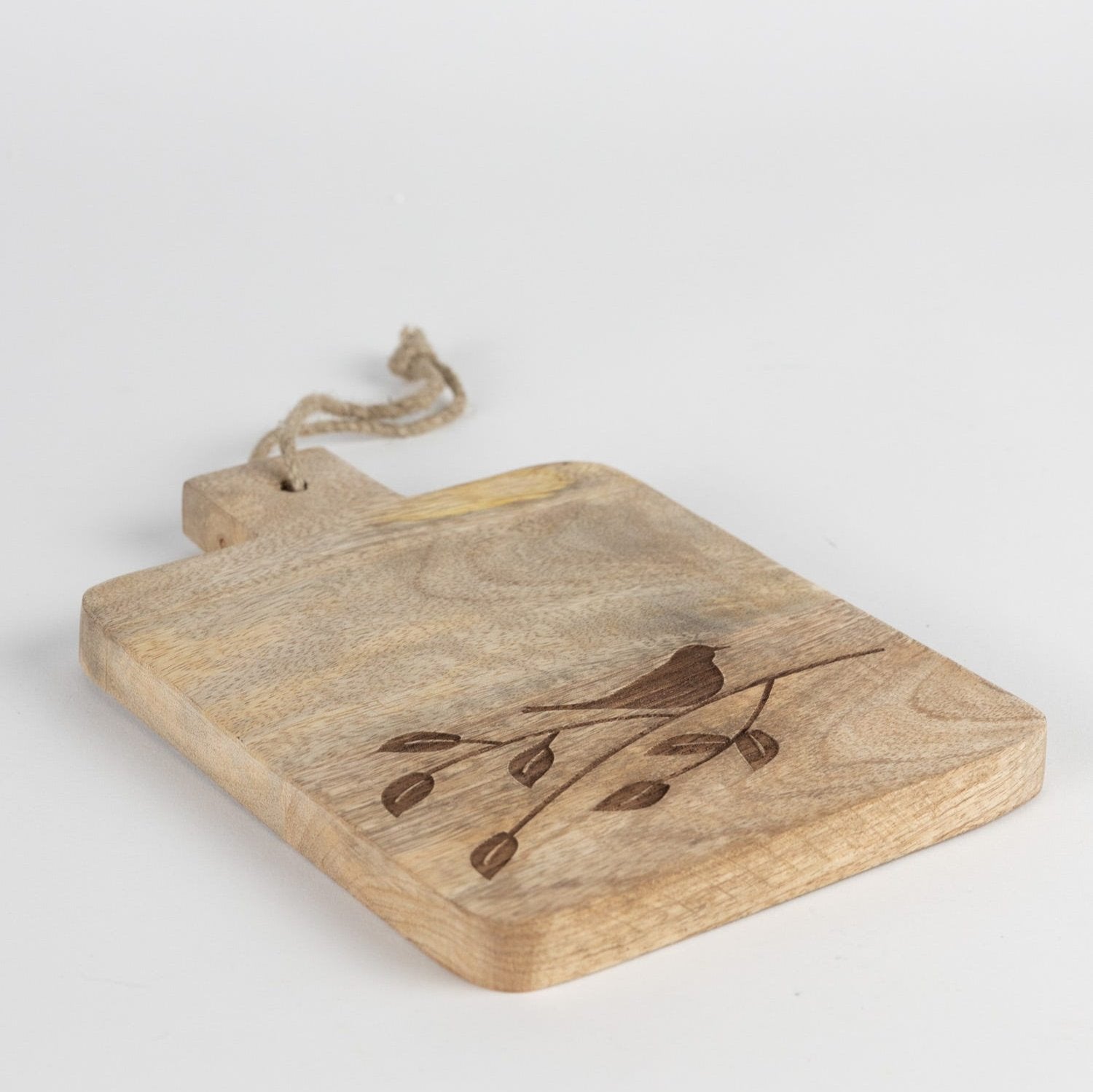 Bird & Branch Wooden Serving Board | Cutting and Serving Board | Decorative Kitchen Board