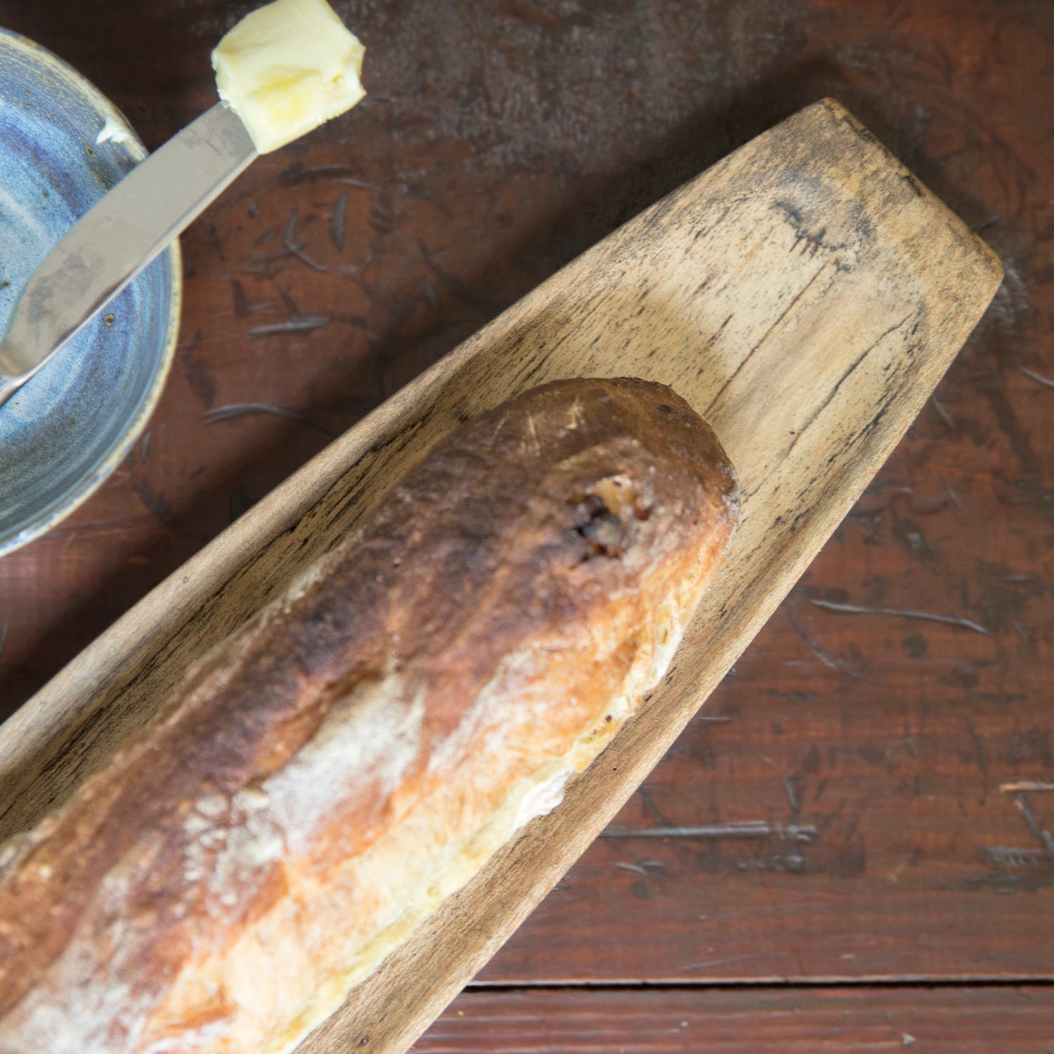 Long Wooden Bread Board | Natural Serving & Display Board
