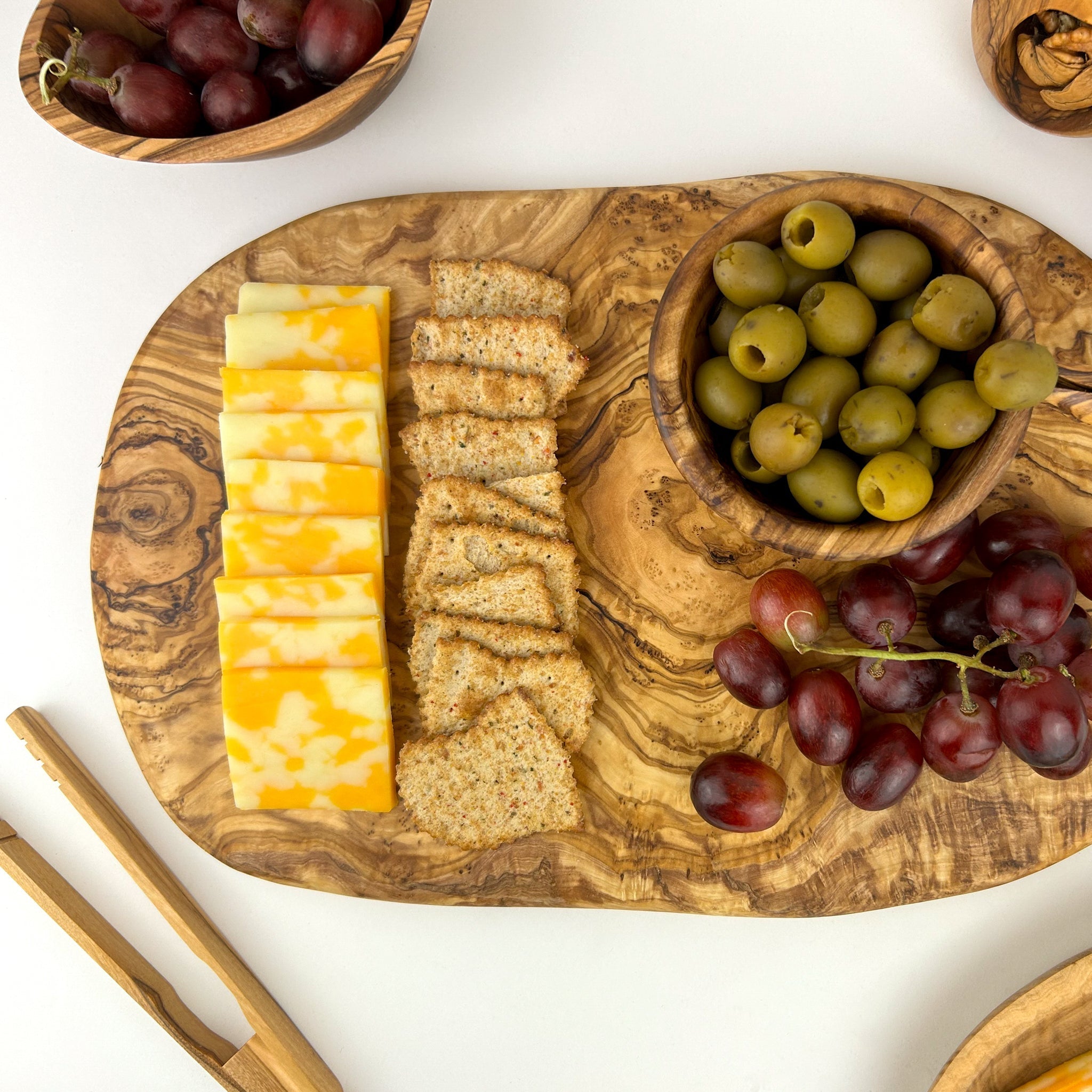 Natural Wood Cheese Board | Organic-Shaped Serving & Cutting Board